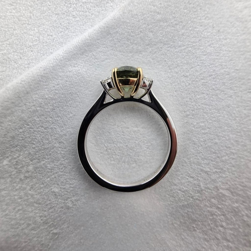 Green Tourmaline and Diamond Trilogy