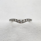 Diamond Set Graduated Shaped Band