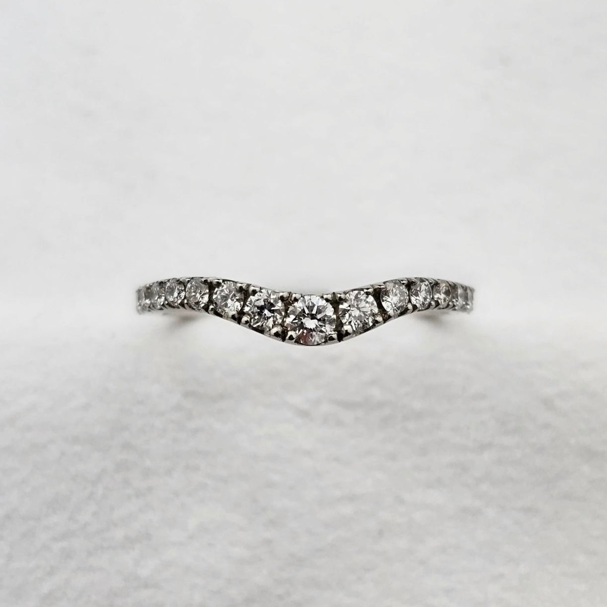 Diamond Set Graduated Shaped Band