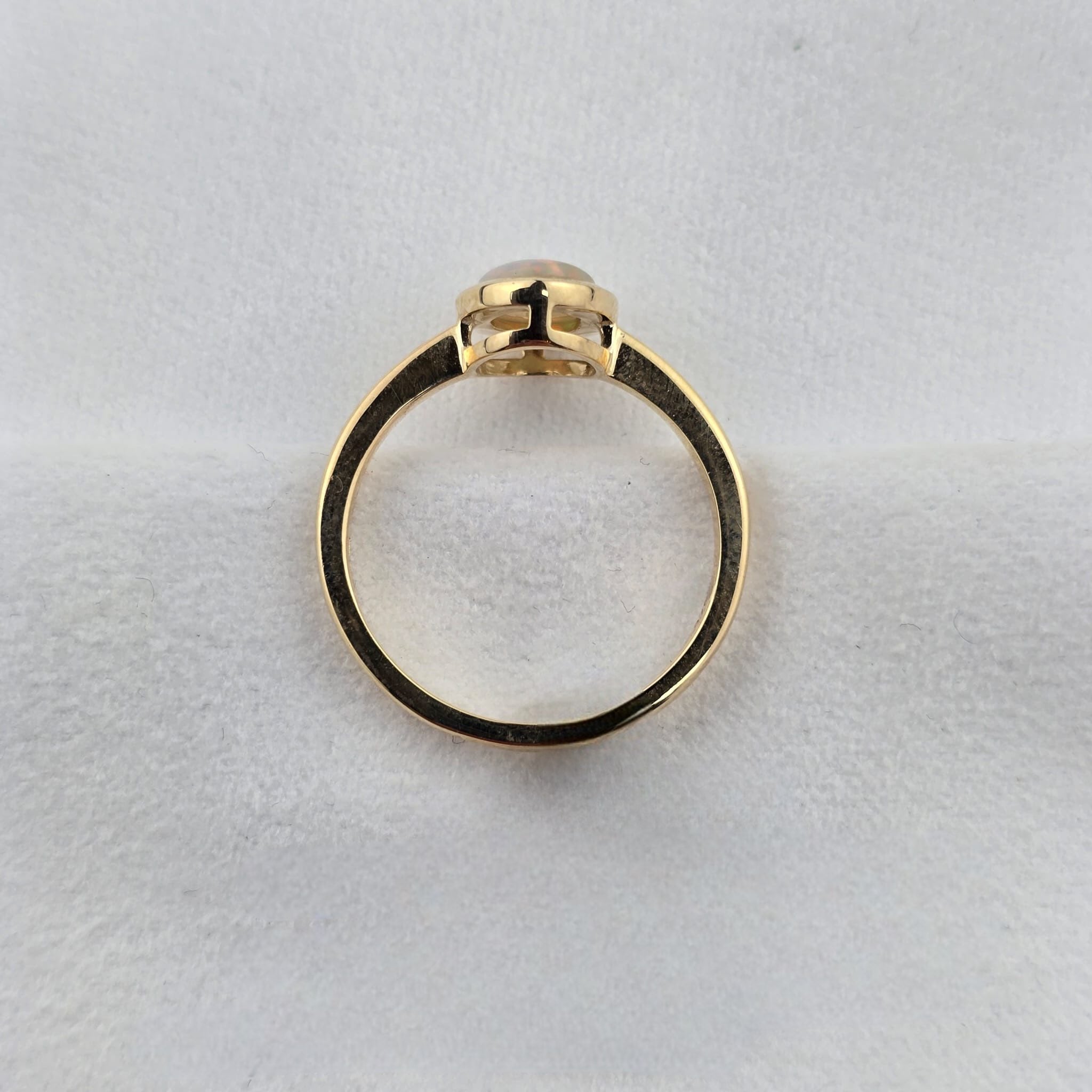 Opal Pear Solitaire Ring