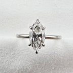 Lab Grown Marquise Hidden Halo Solitaire