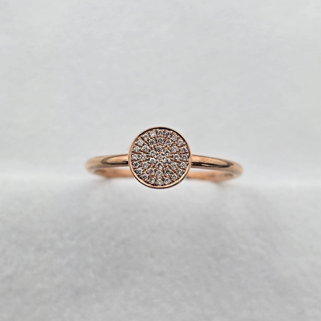 Pave Set Diamond Circle Ring