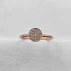 Pave Set Diamond Circle Ring