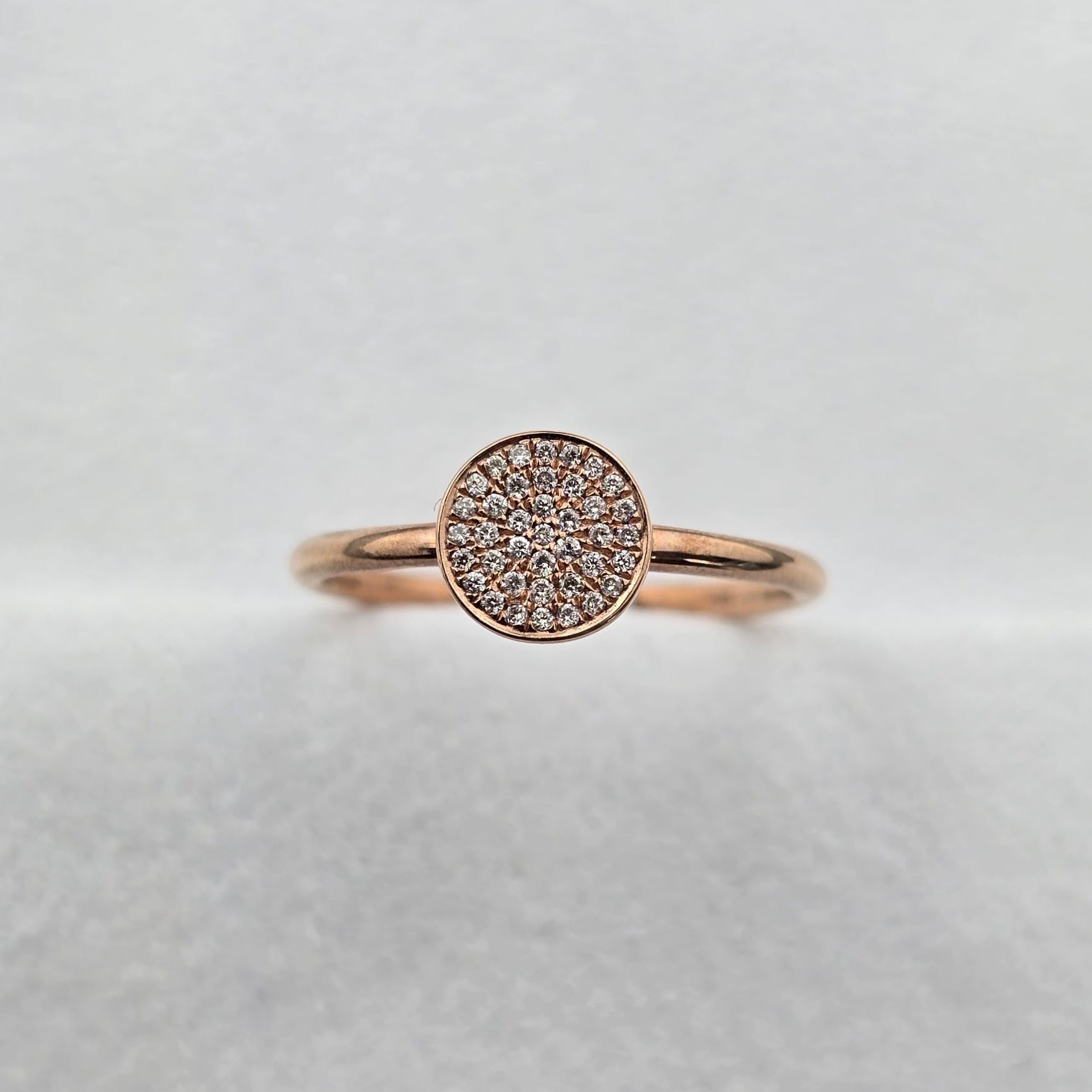 Pave Set Diamond Circle Ring