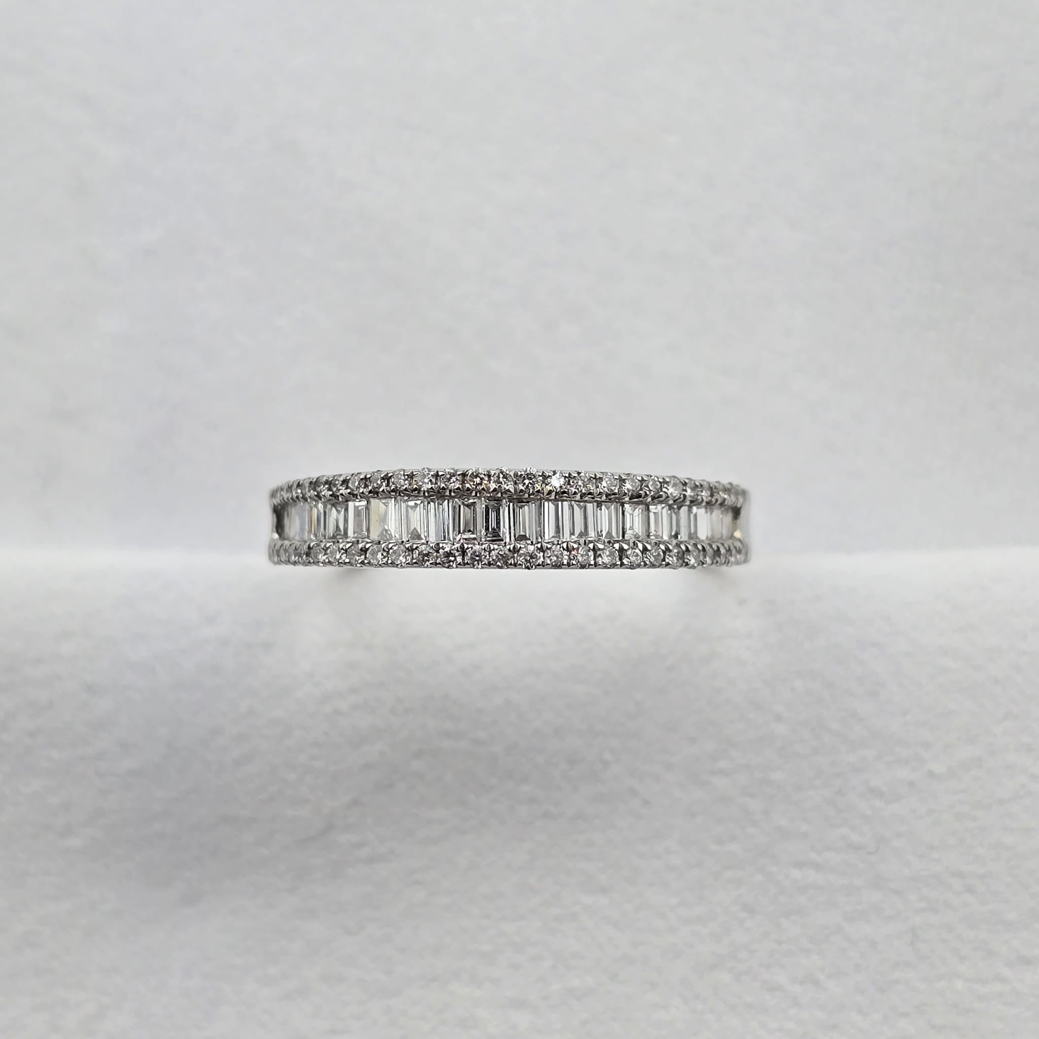 Baguette and Round Diamond Band