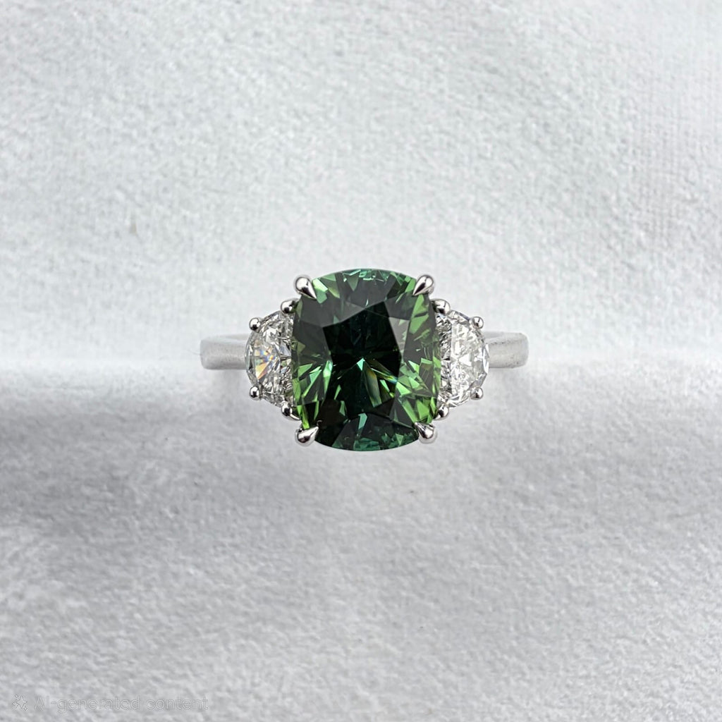 Green Tourmaline and Diamond Trilogy