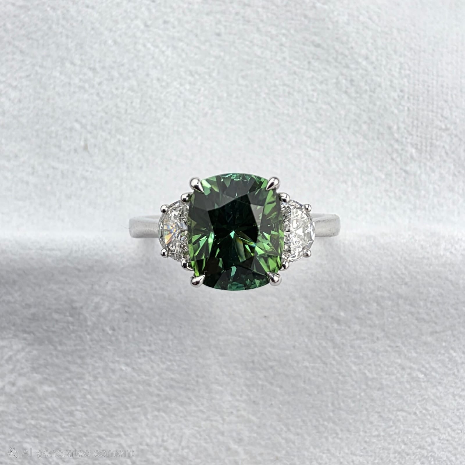Green Tourmaline and Diamond Trilogy