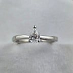 Pear Cut Diamond Solitaire Ring