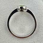 Peridot Rubover Set Oval Ring