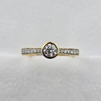 Rubover Set Diamond Ring