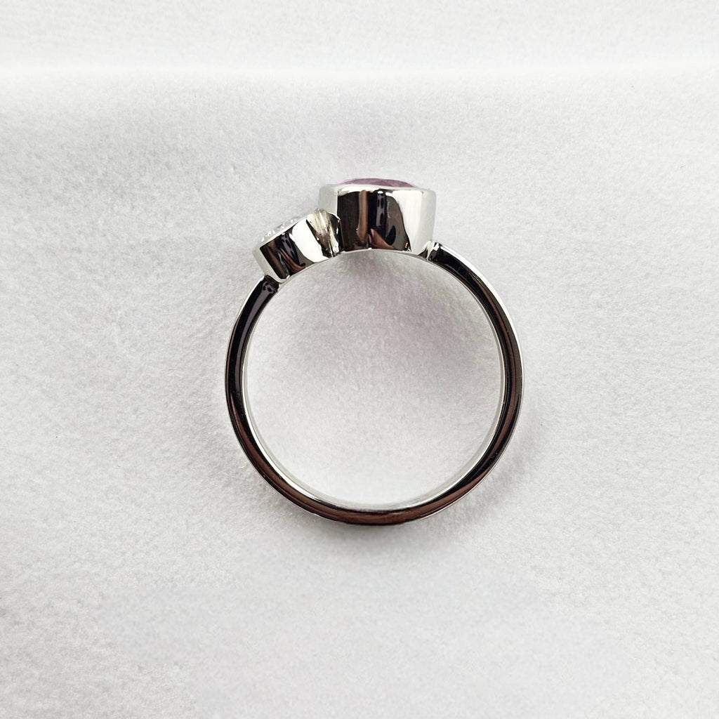 Rubellite and Diamond Toi et Moi Ring