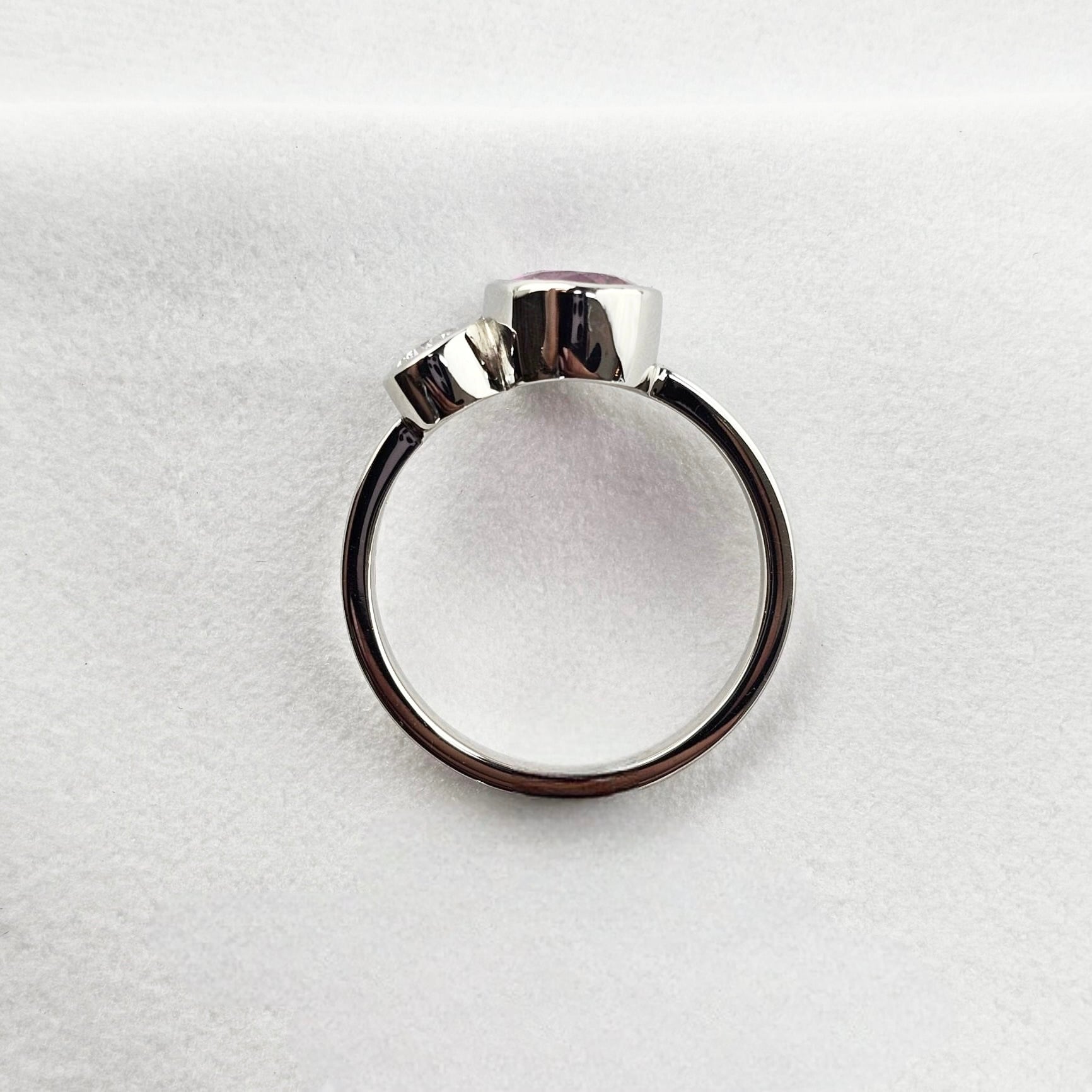 Rubellite and Diamond Toi et Moi Ring