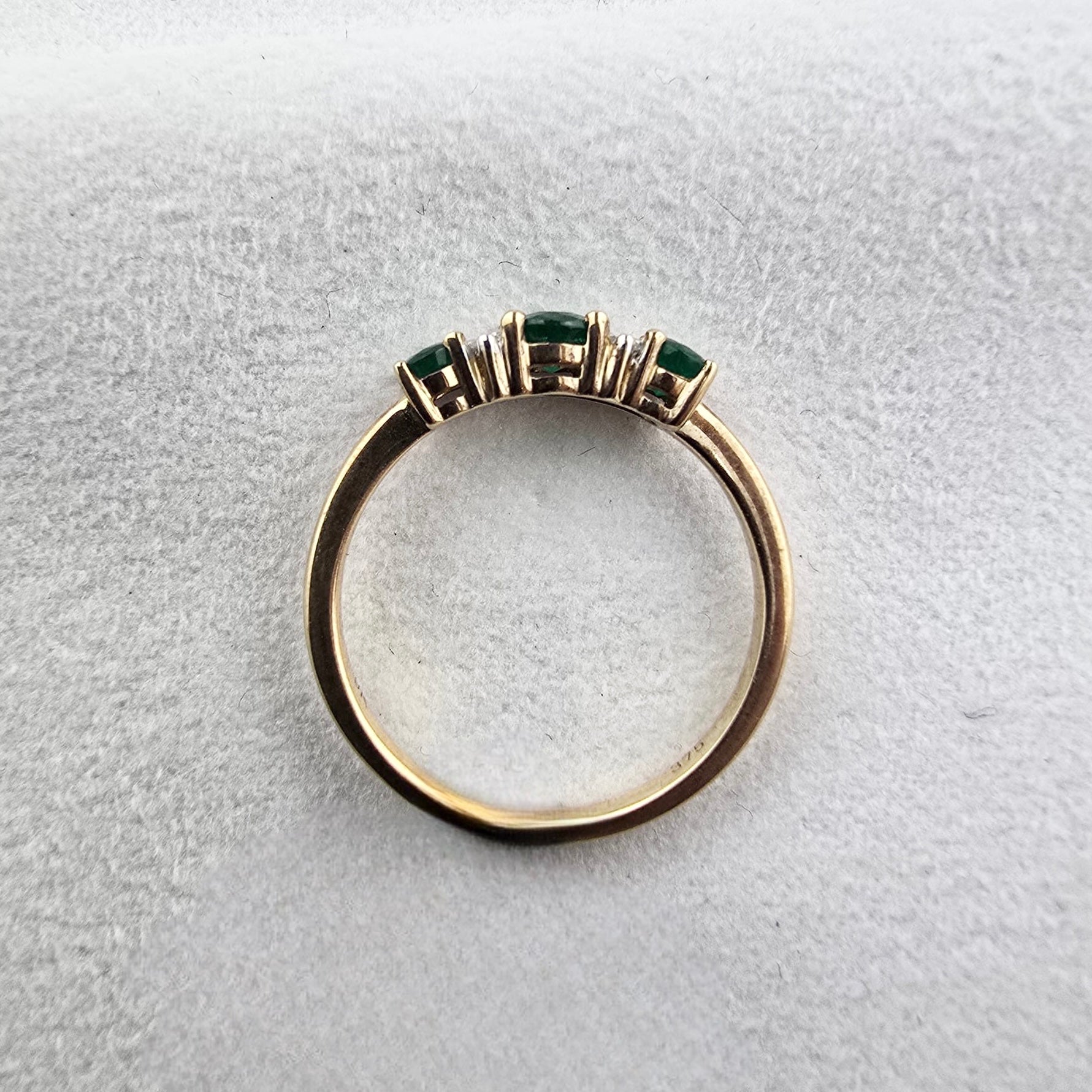 Oval Trilogy Emerald Dress Ring