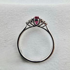 Pear Ruby Trefoil Ring
