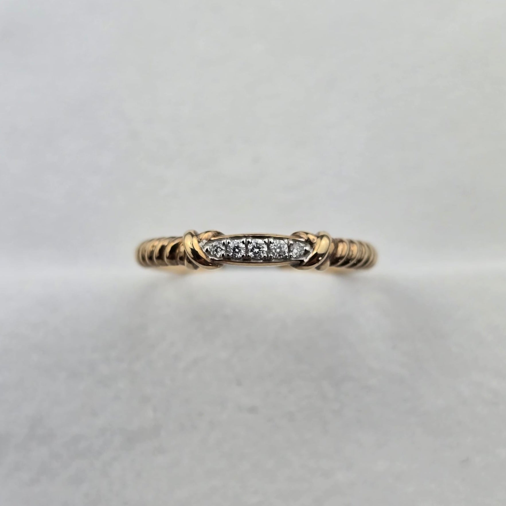 Rope Diamond Detail Ring