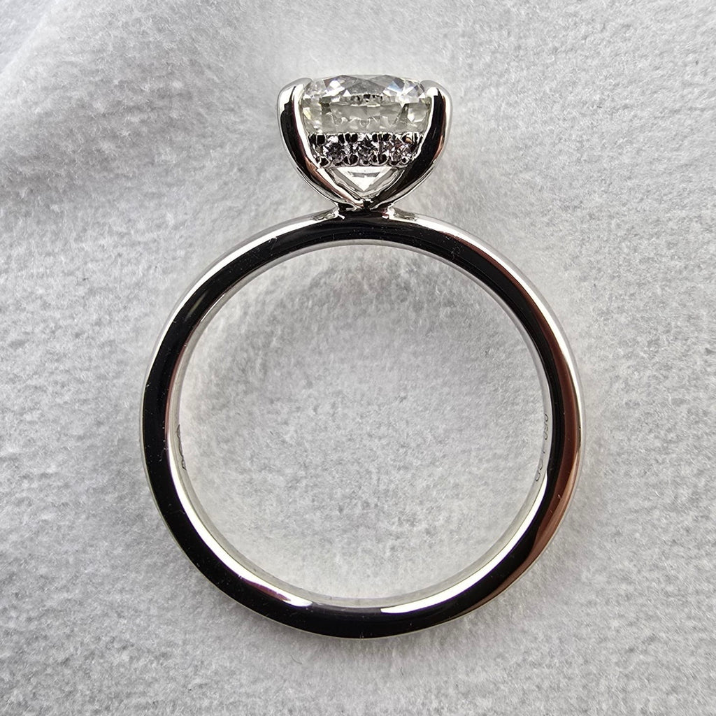 Lab Grown Round Hidden Halo Solitaire