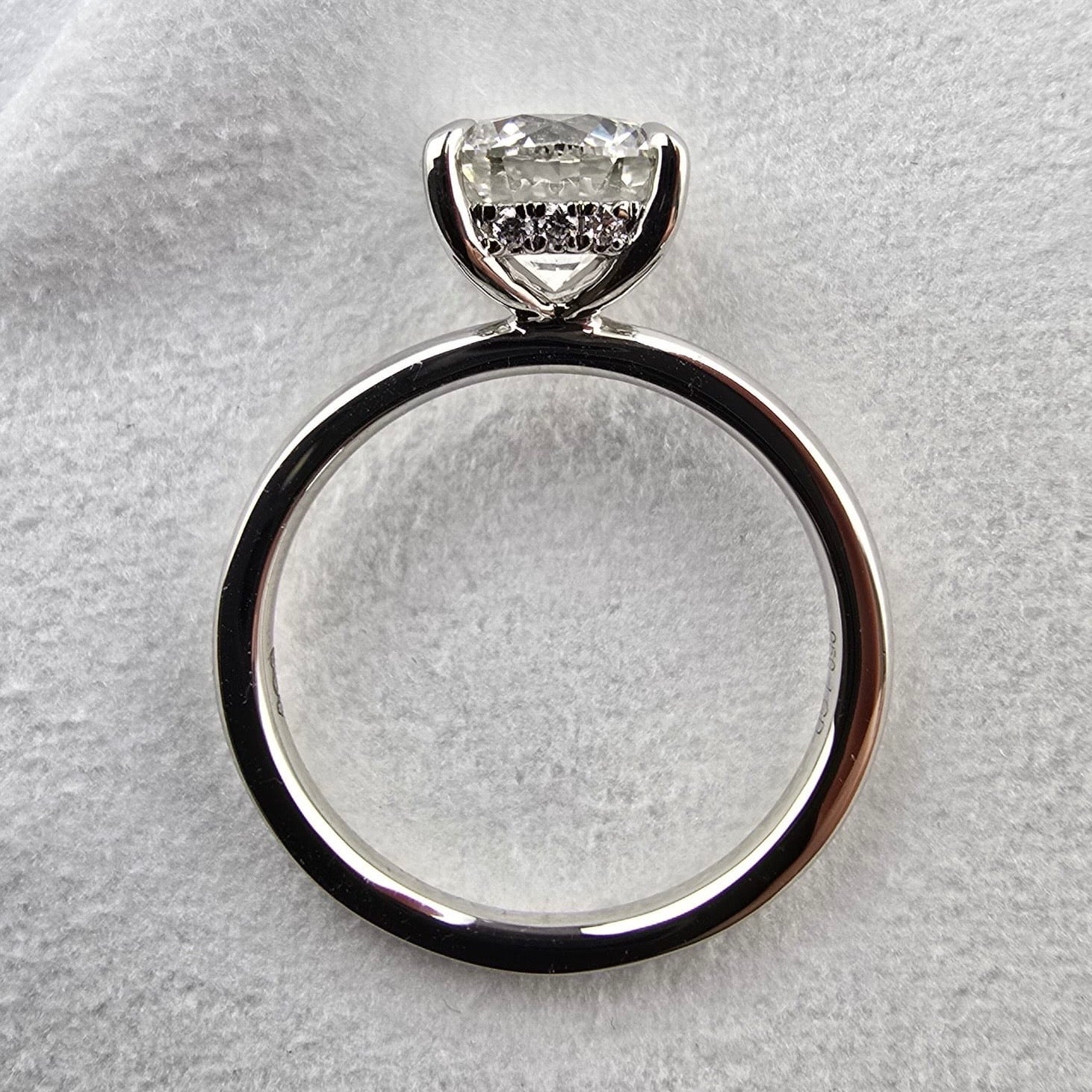 Lab Grown Round Hidden Halo Solitaire