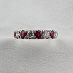 Large ruby and diamond eternity ring