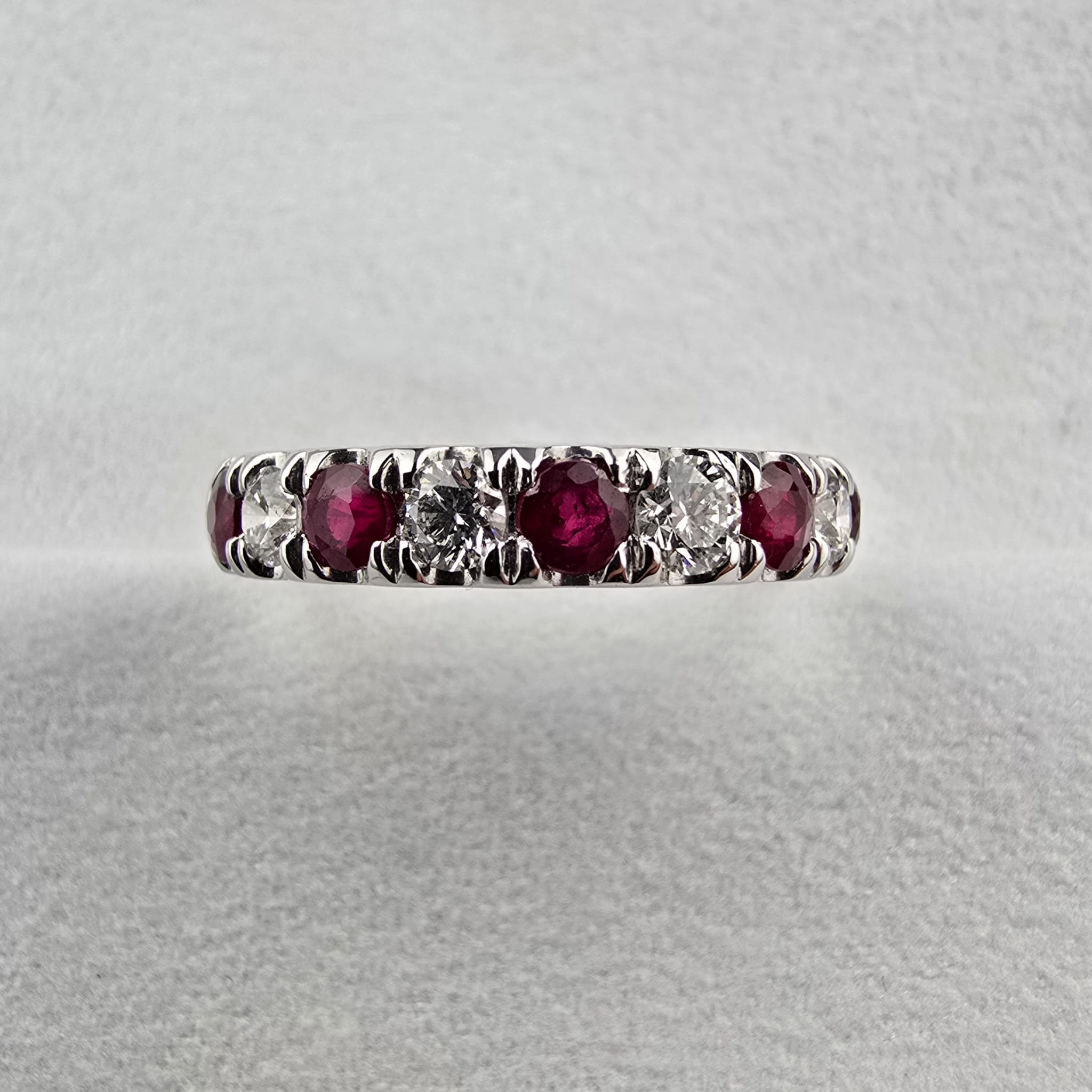 Large ruby and diamond eternity ring
