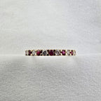 Ruby and diamond graduated eternity ring