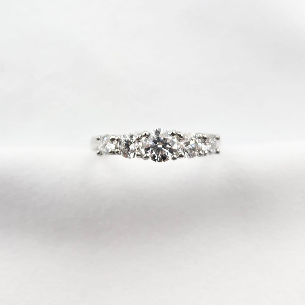 Five Stone High Set Diamond Ring