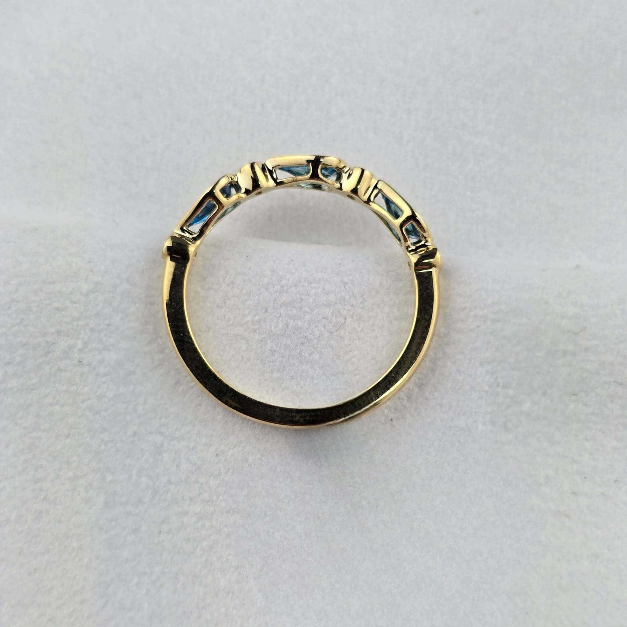 Blue Topaz and Diamond Ring