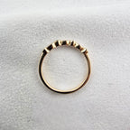 Emerald and Diamond Vintage Eternity Band