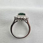 Emerald and Diamond Double Halo