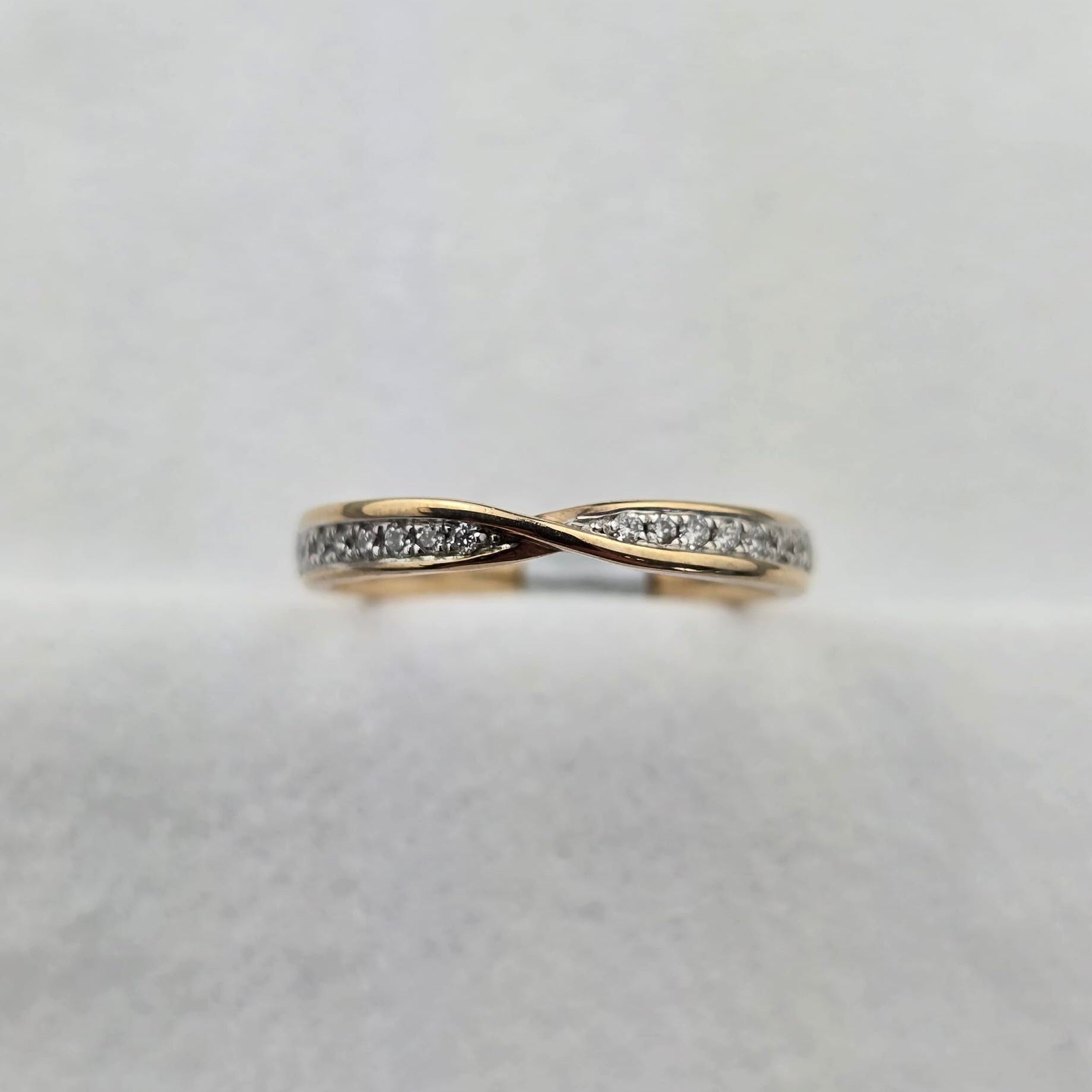 Pave Set Diamond Kiss Band