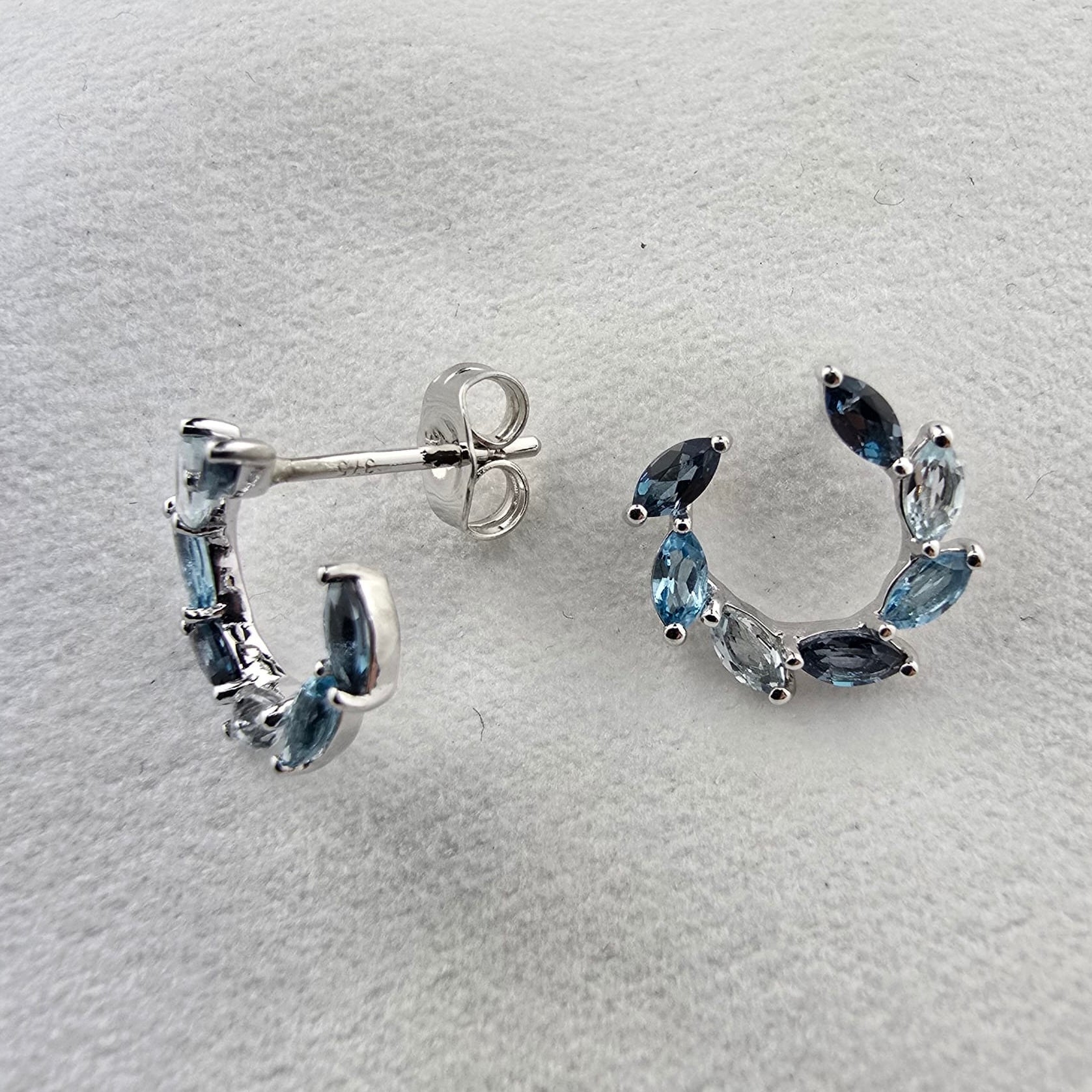 Marquise Topaz Round Earrings