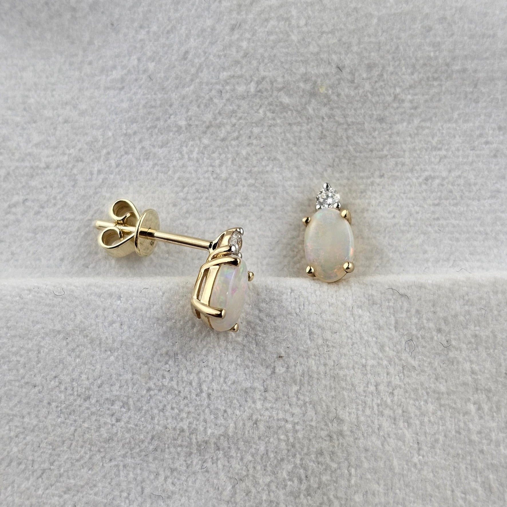 Pear Oval and Diamond Studs