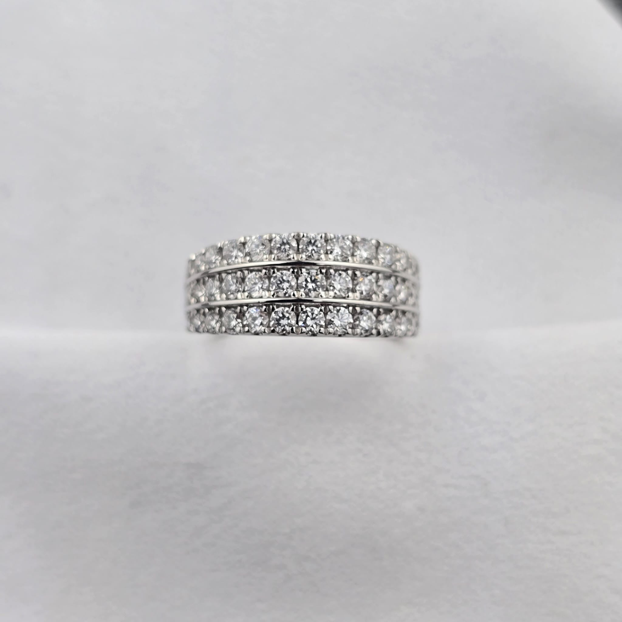 Diamond Triple Row Ring