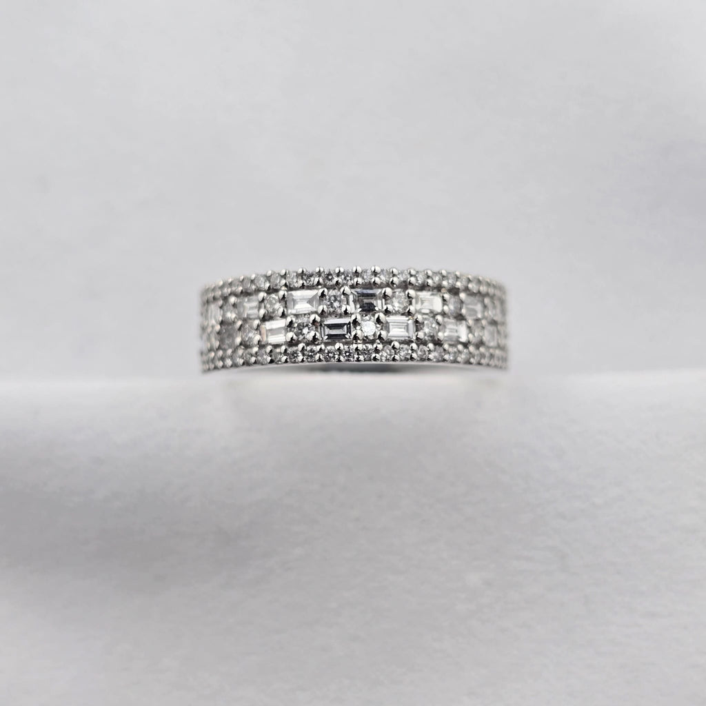 Baguette and Round Diamond Dress Ring