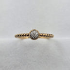 Diamond Set Circle Beaded Band