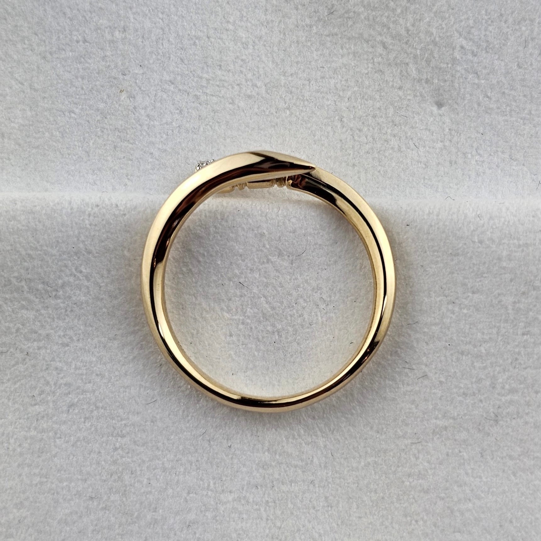 Gold and Diamond Nail Ring