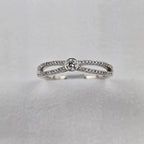 Split Shoulder Diamond Ring