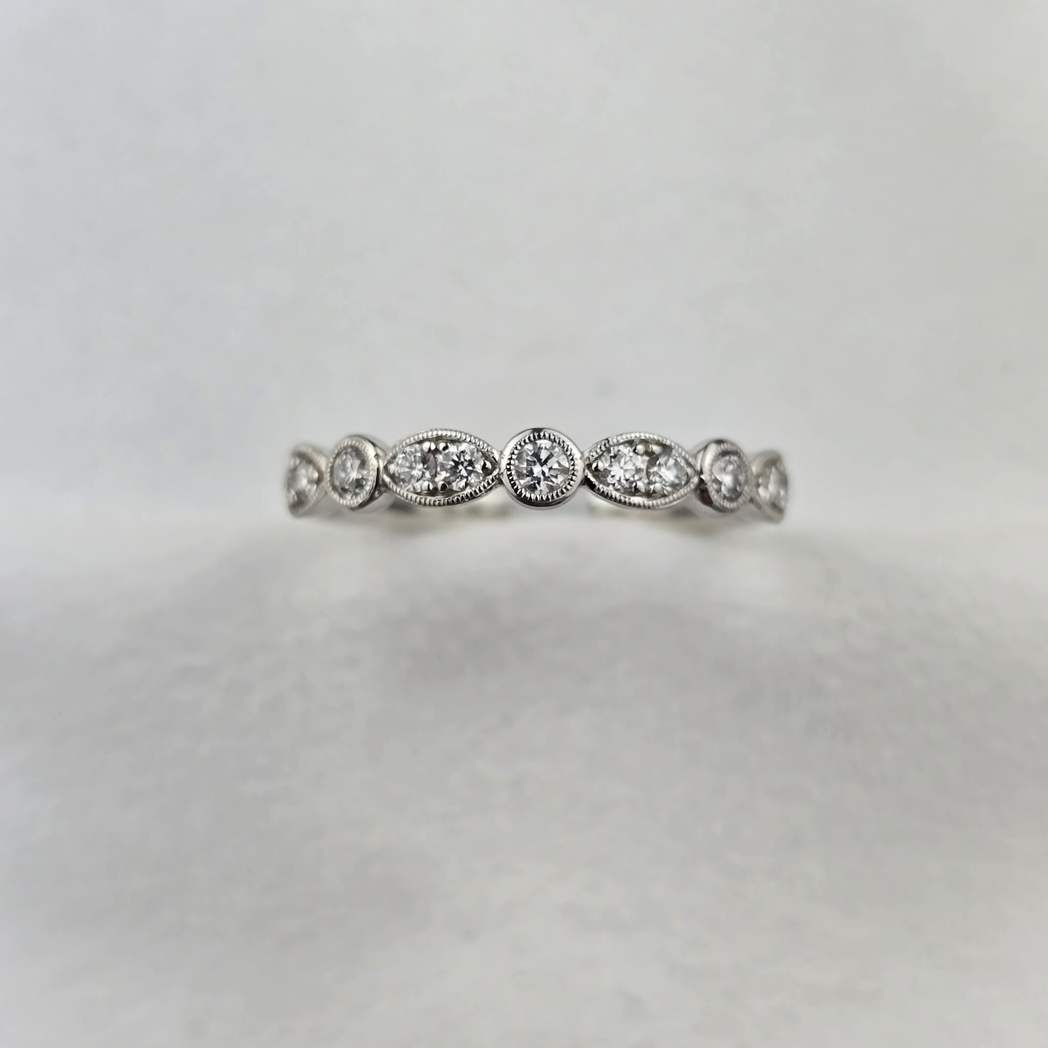 Vintage Mixed Cut Diamond Band