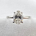 Lab Grown Oval Hidden Halo Solitaire
