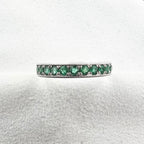 Vintage Emerald Eternity Band
