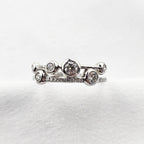 Two Row Diamond Bubble Ring