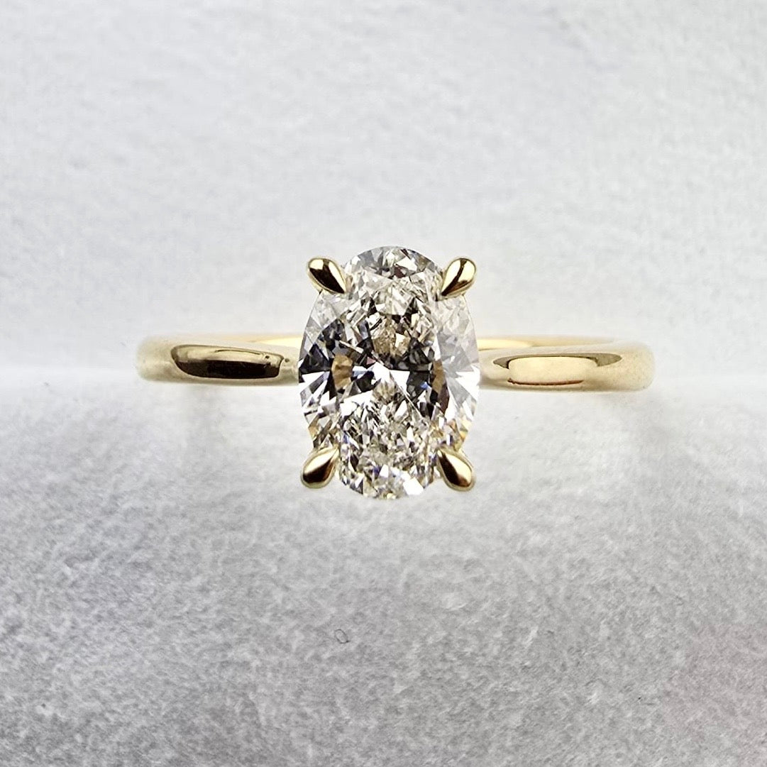 Lab Grown Oval Solitaire