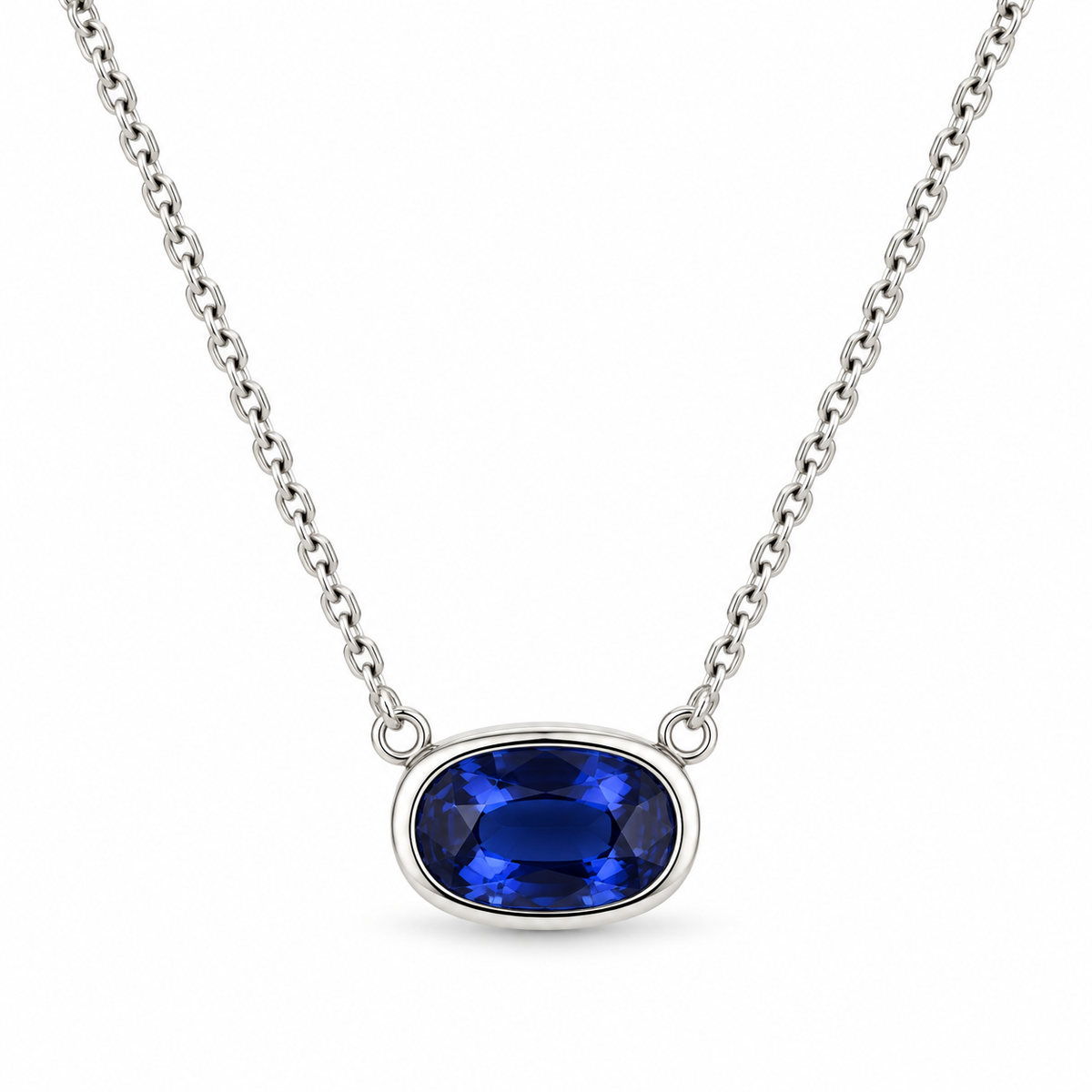 Ceylon Sapphire Rubover Pendant