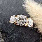 Round Brilliant Cut Lab Grown Diamond Trilogy