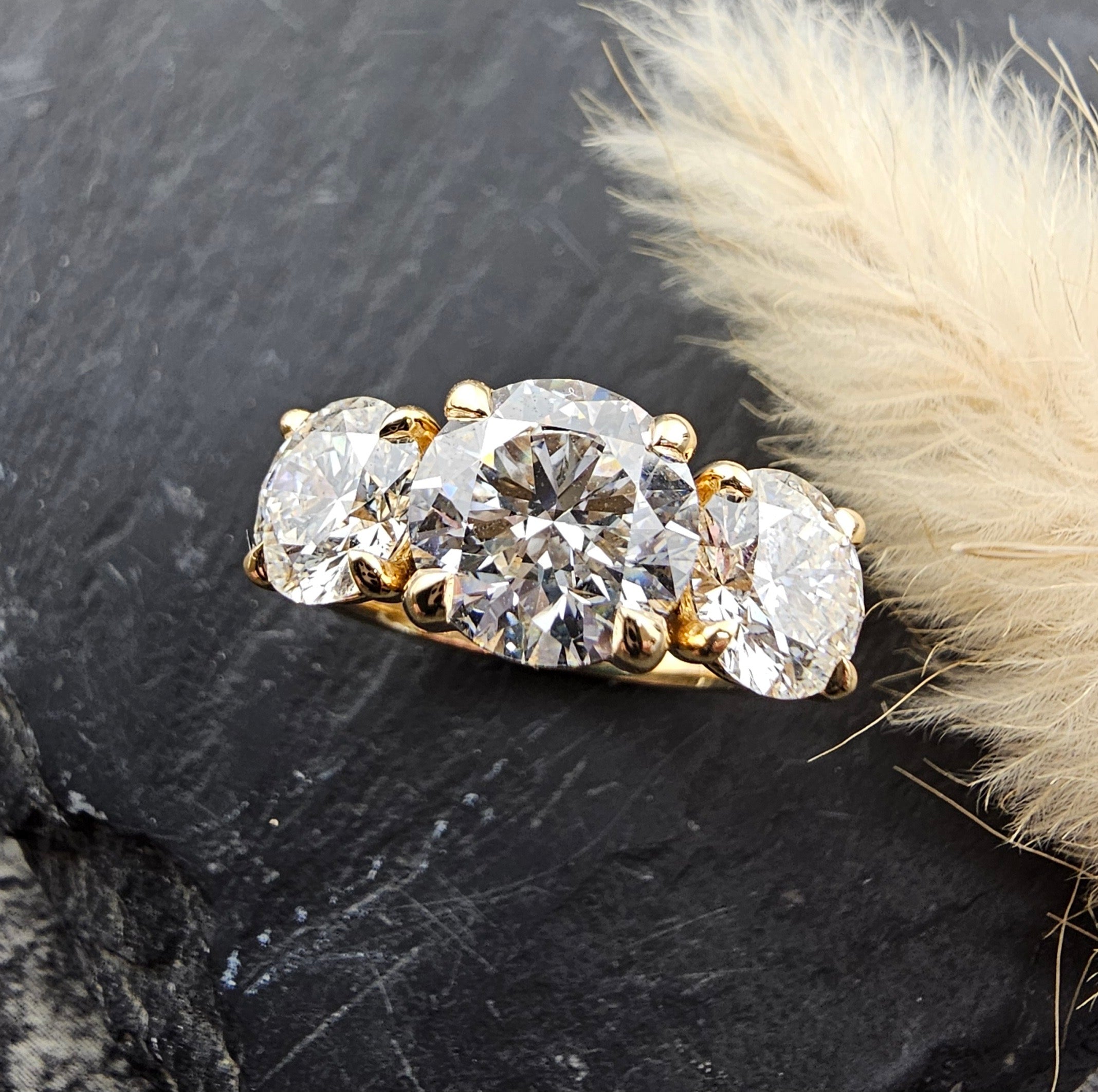 Round Brilliant Cut Lab Grown Diamond Trilogy