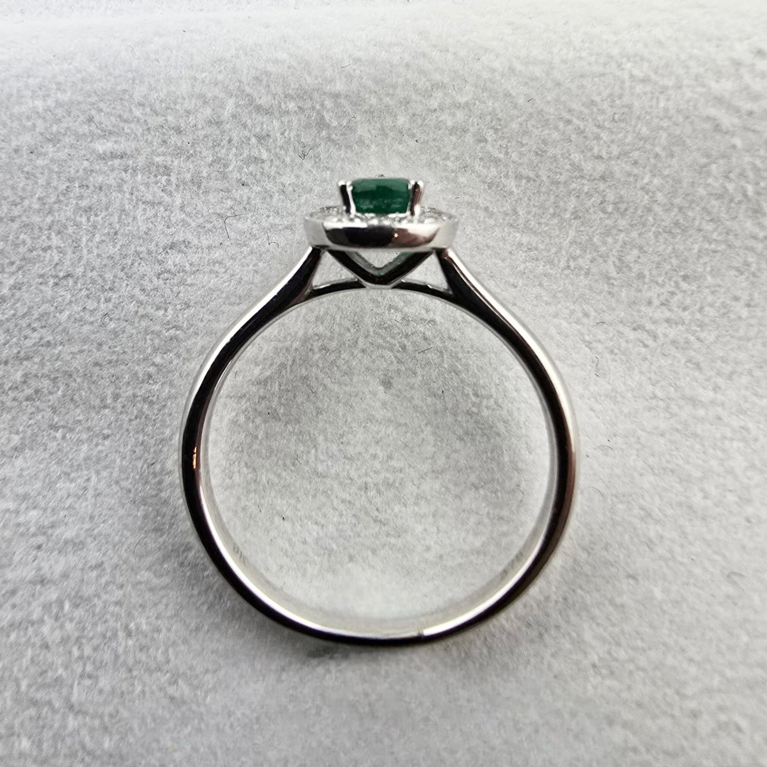 Pear Emerald Halo Ring
