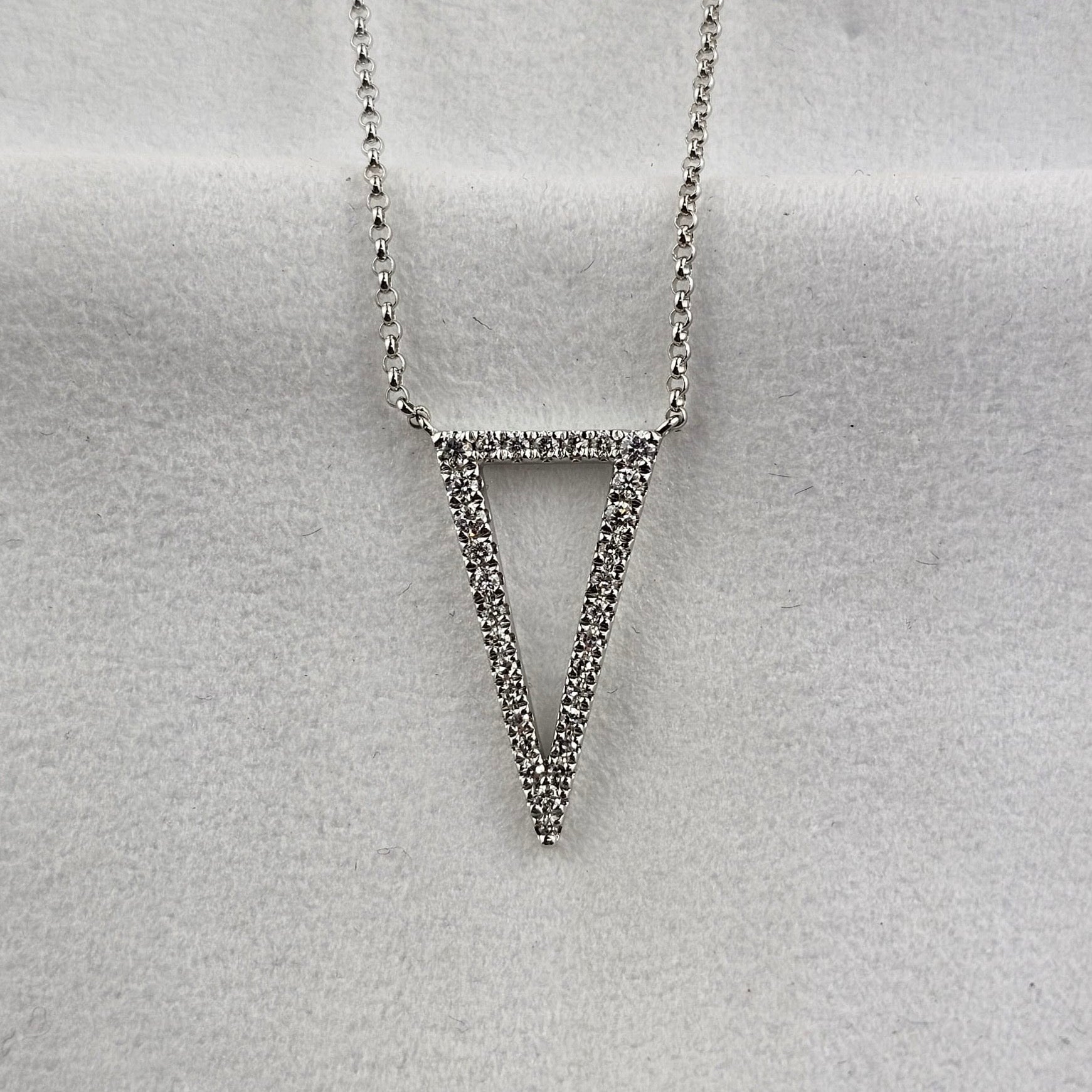 Triangle Drop Diamond Pendant