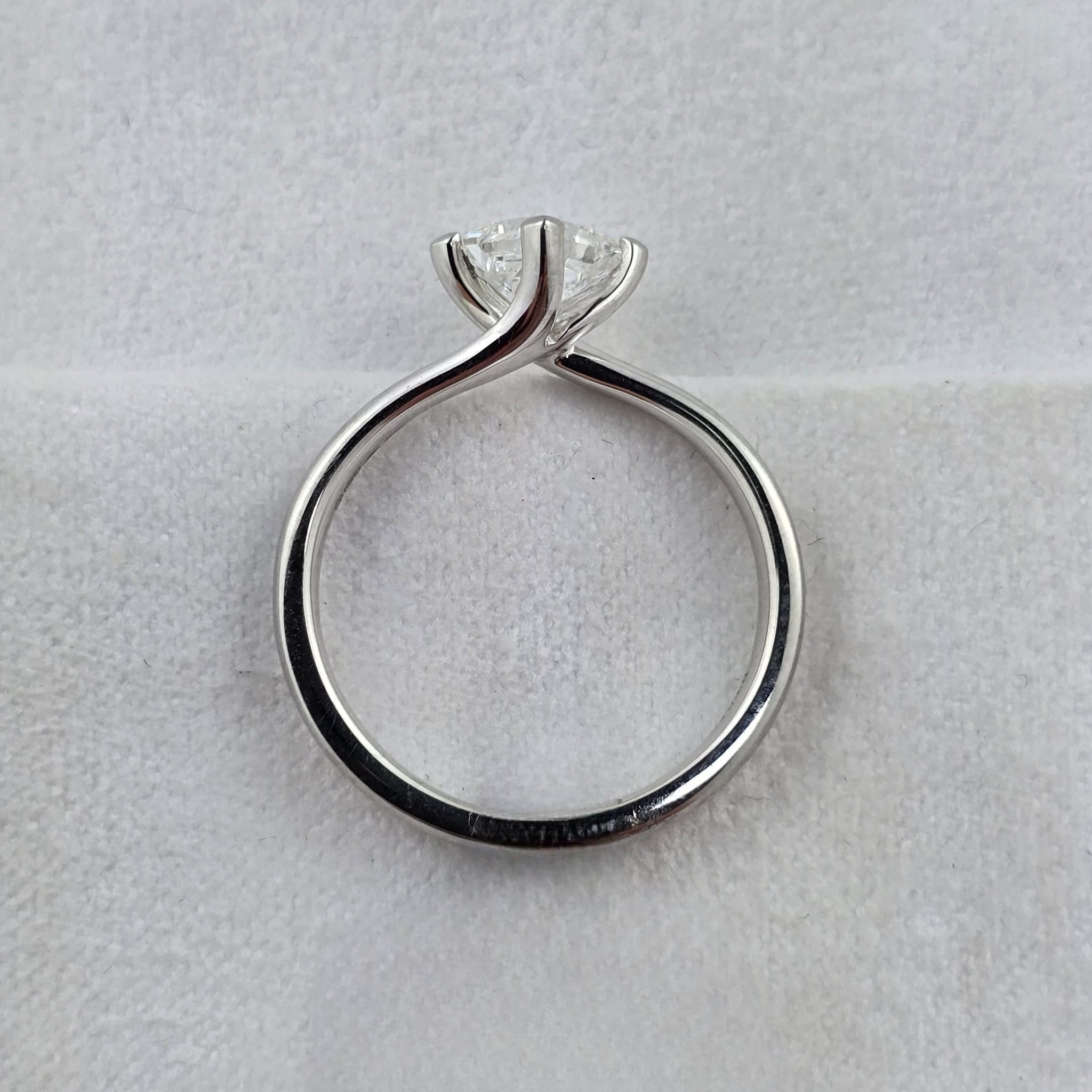 Princess Cut Diamond Solitaire Twist Ring