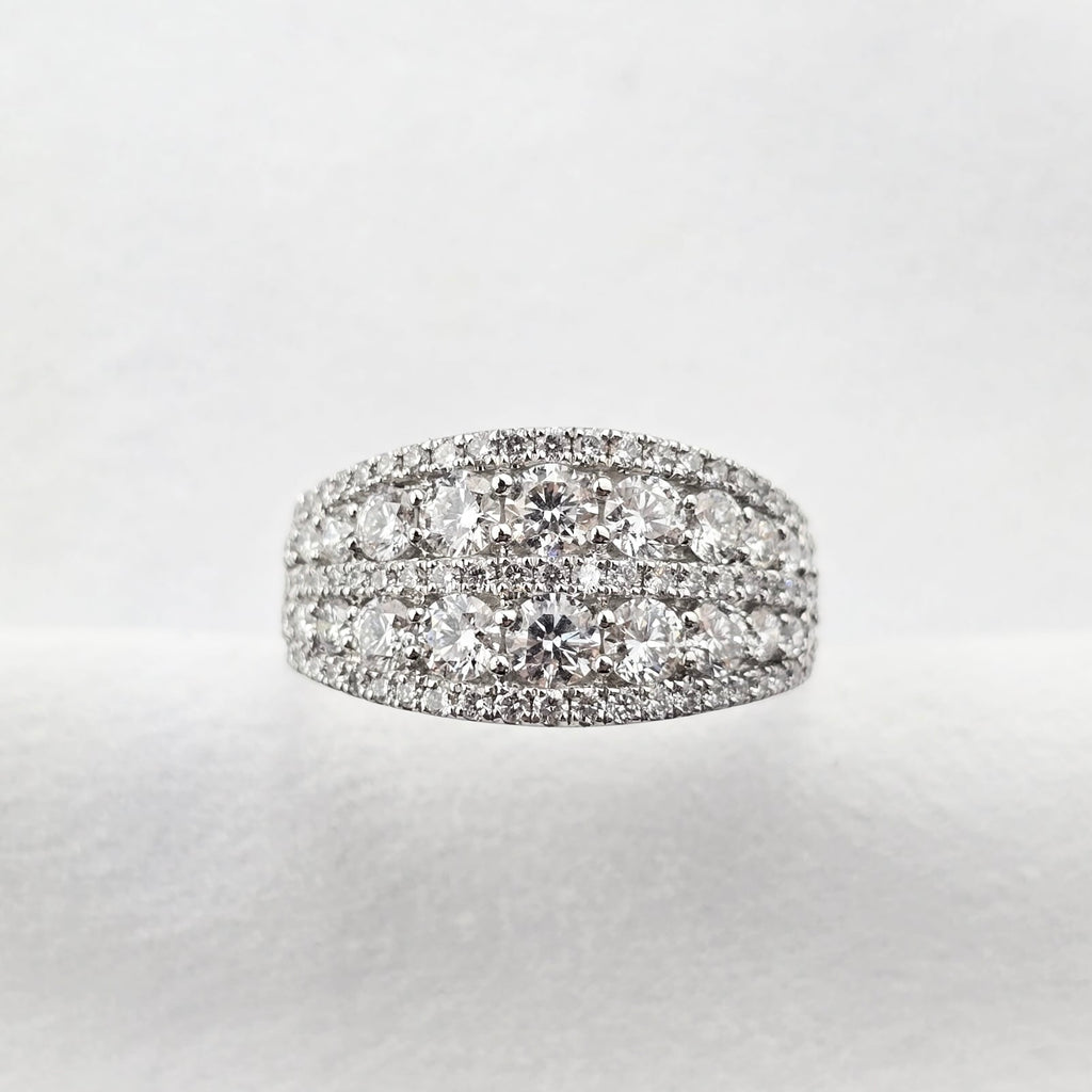 Broad Diamond Dress Ring