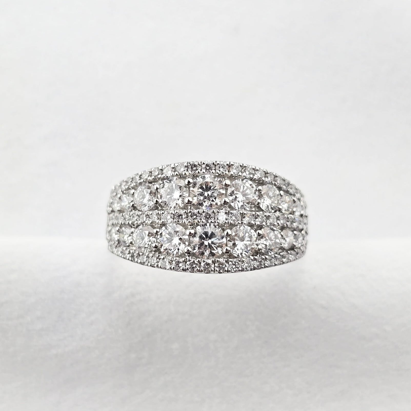 Broad Diamond Dress Ring