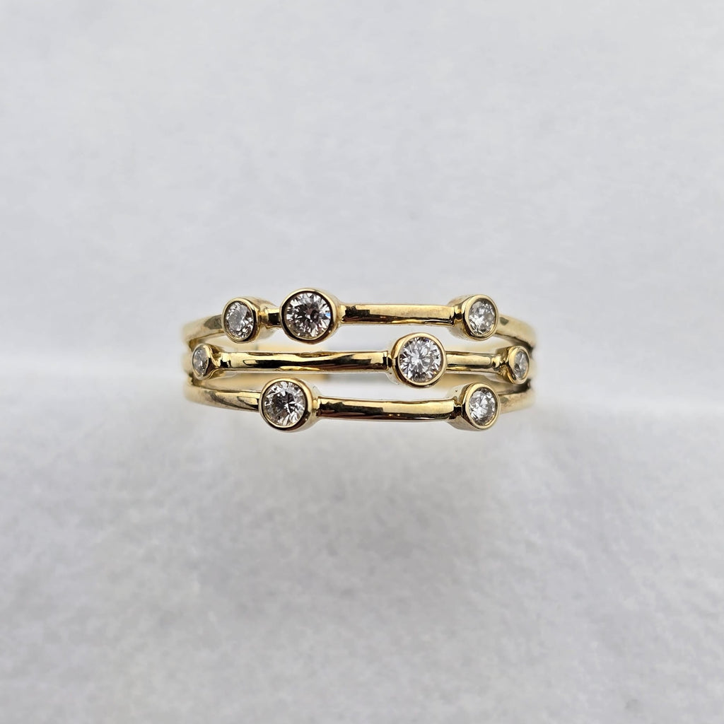 Bubble Diamond Wrap Ring